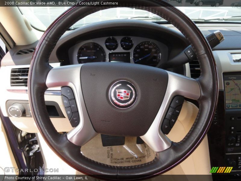 Blue Chip / Cocoa/Light Cashmere 2008 Cadillac Escalade AWD
