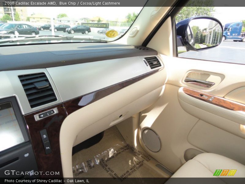 Blue Chip / Cocoa/Light Cashmere 2008 Cadillac Escalade AWD