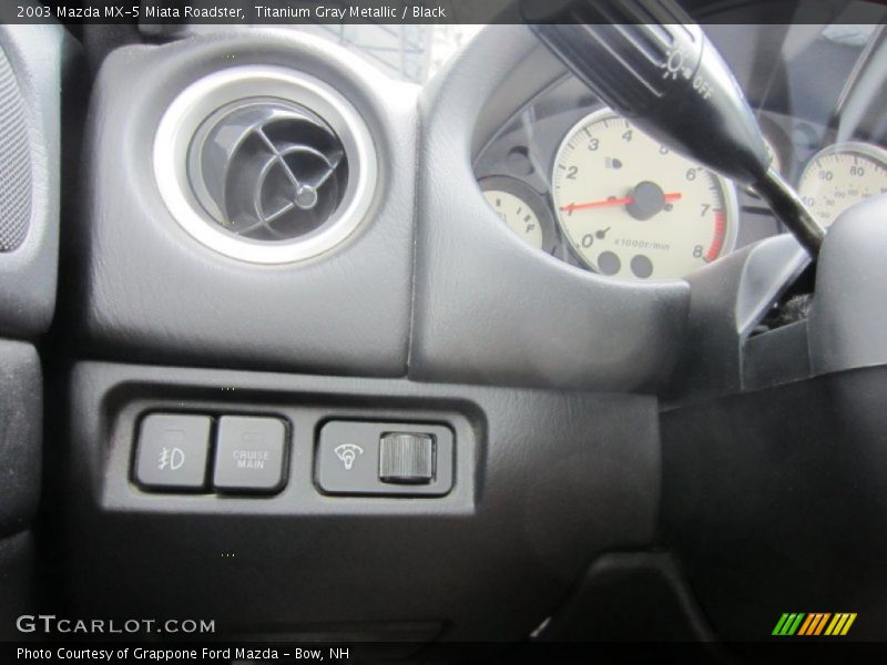 Titanium Gray Metallic / Black 2003 Mazda MX-5 Miata Roadster