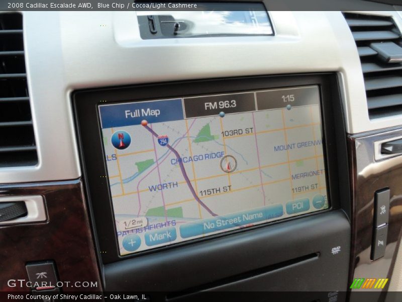 Blue Chip / Cocoa/Light Cashmere 2008 Cadillac Escalade AWD