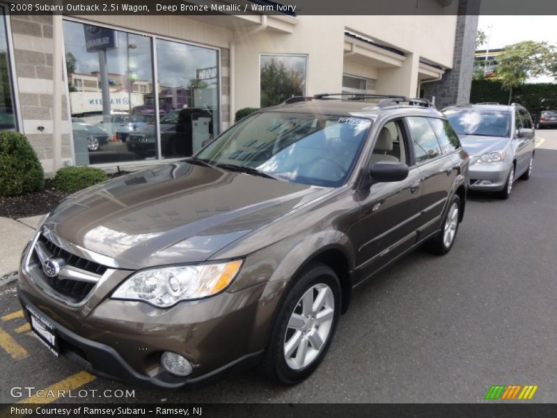 Deep Bronze Metallic / Warm Ivory 2008 Subaru Outback 2.5i Wagon