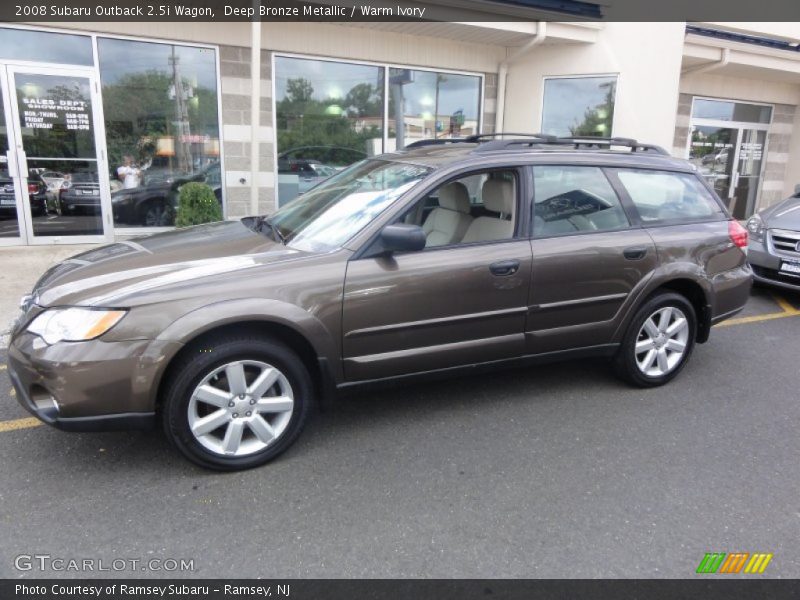 Deep Bronze Metallic / Warm Ivory 2008 Subaru Outback 2.5i Wagon