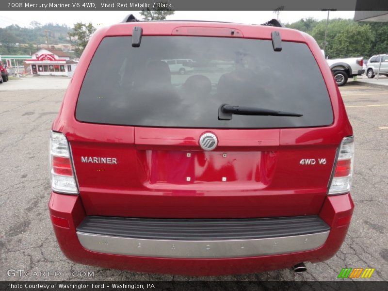 Vivid Red Metallic / Black 2008 Mercury Mariner V6 4WD