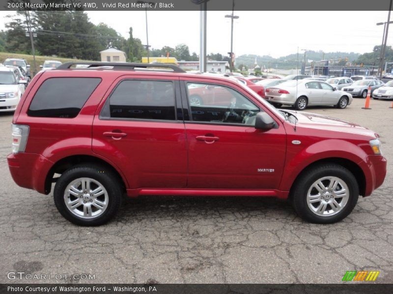 Vivid Red Metallic / Black 2008 Mercury Mariner V6 4WD
