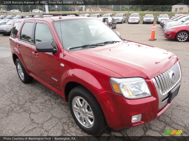 Vivid Red Metallic / Black 2008 Mercury Mariner V6 4WD