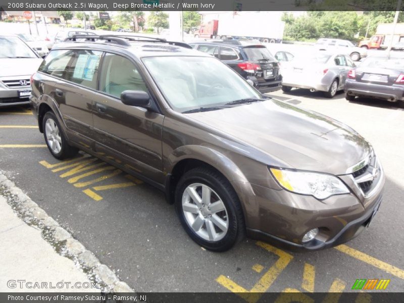 Deep Bronze Metallic / Warm Ivory 2008 Subaru Outback 2.5i Wagon