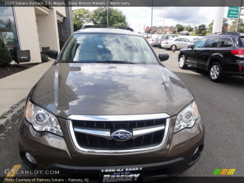 Deep Bronze Metallic / Warm Ivory 2008 Subaru Outback 2.5i Wagon