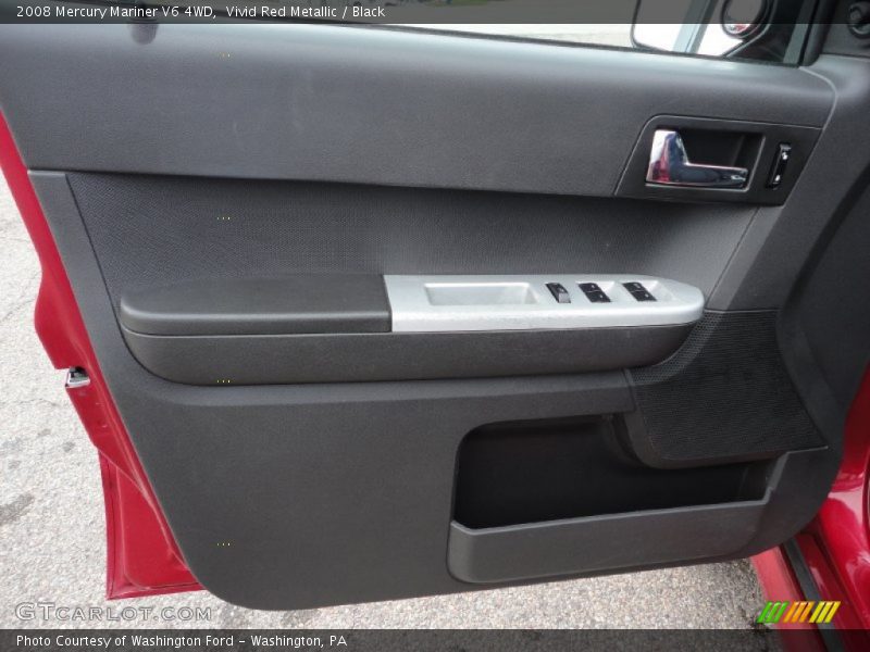 Vivid Red Metallic / Black 2008 Mercury Mariner V6 4WD