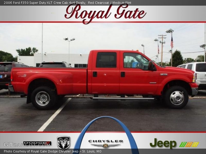 Red Clearcoat / Medium Flint 2006 Ford F350 Super Duty XLT Crew Cab 4x4 Dually