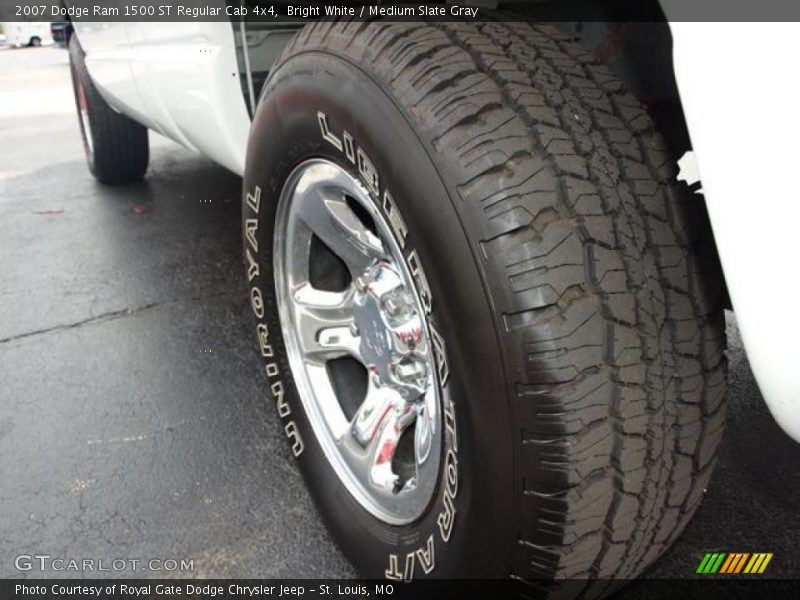Bright White / Medium Slate Gray 2007 Dodge Ram 1500 ST Regular Cab 4x4