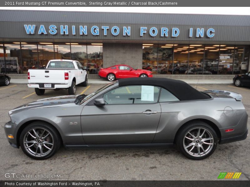 Sterling Gray Metallic / Charcoal Black/Cashmere 2011 Ford Mustang GT Premium Convertible