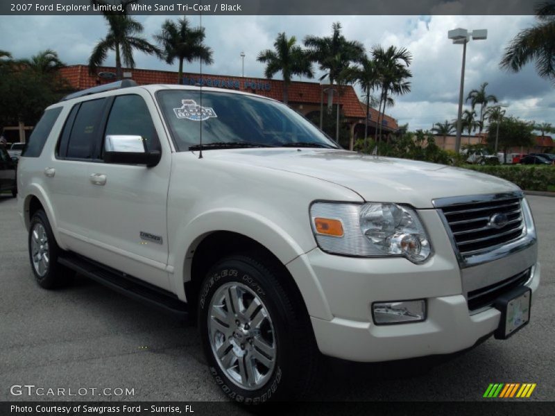 White Sand Tri-Coat / Black 2007 Ford Explorer Limited