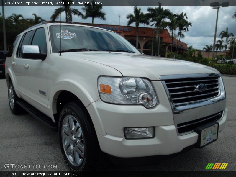White Sand Tri-Coat / Black 2007 Ford Explorer Limited