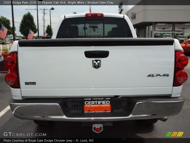 Bright White / Medium Slate Gray 2007 Dodge Ram 1500 ST Regular Cab 4x4
