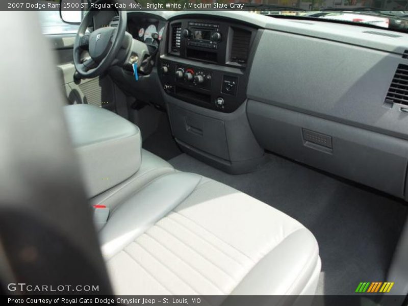 Bright White / Medium Slate Gray 2007 Dodge Ram 1500 ST Regular Cab 4x4