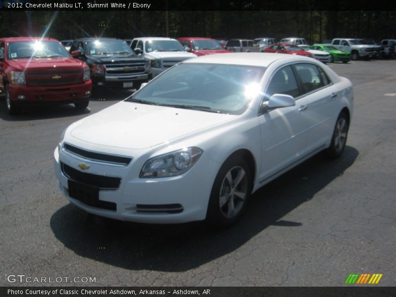 Summit White / Ebony 2012 Chevrolet Malibu LT