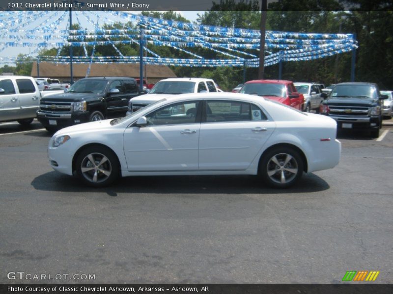 Summit White / Ebony 2012 Chevrolet Malibu LT