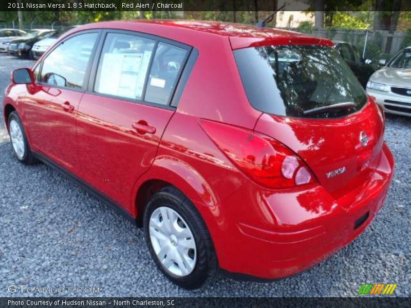 Red Alert / Charcoal 2011 Nissan Versa 1.8 S Hatchback