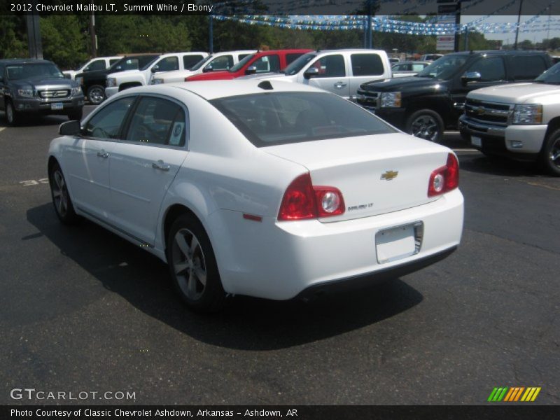 Summit White / Ebony 2012 Chevrolet Malibu LT