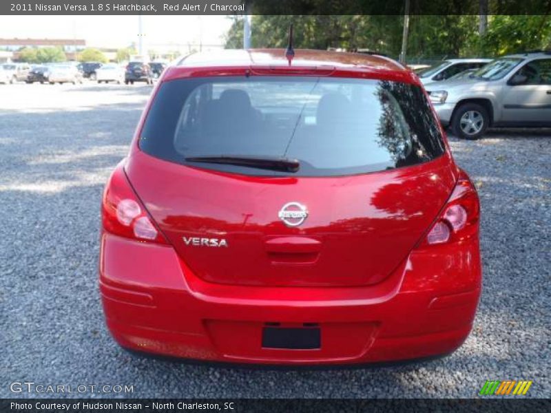 Red Alert / Charcoal 2011 Nissan Versa 1.8 S Hatchback