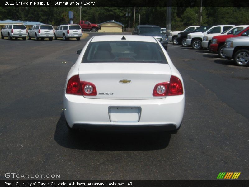 Summit White / Ebony 2012 Chevrolet Malibu LT