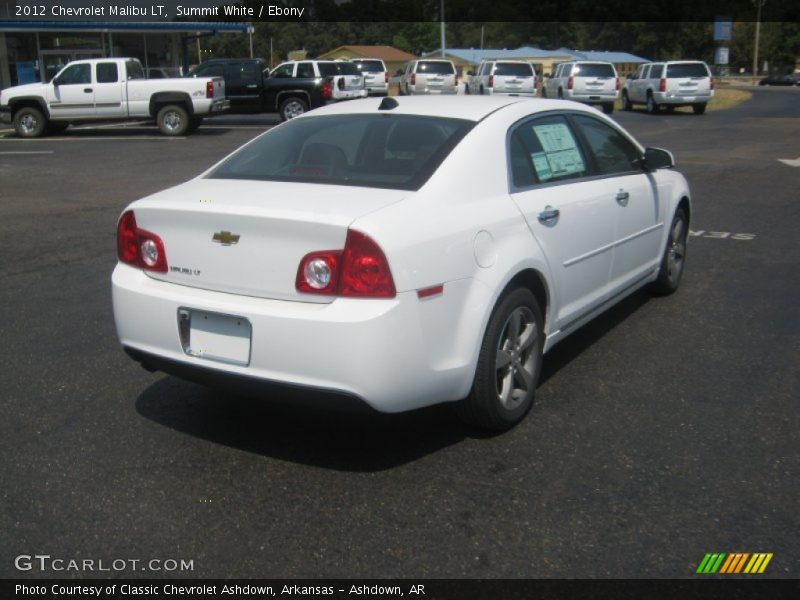 Summit White / Ebony 2012 Chevrolet Malibu LT