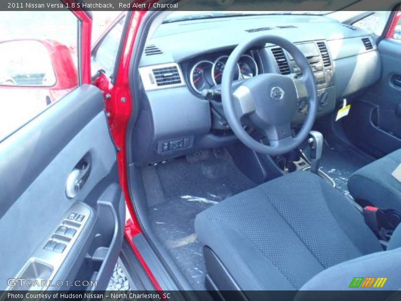 Red Alert / Charcoal 2011 Nissan Versa 1.8 S Hatchback