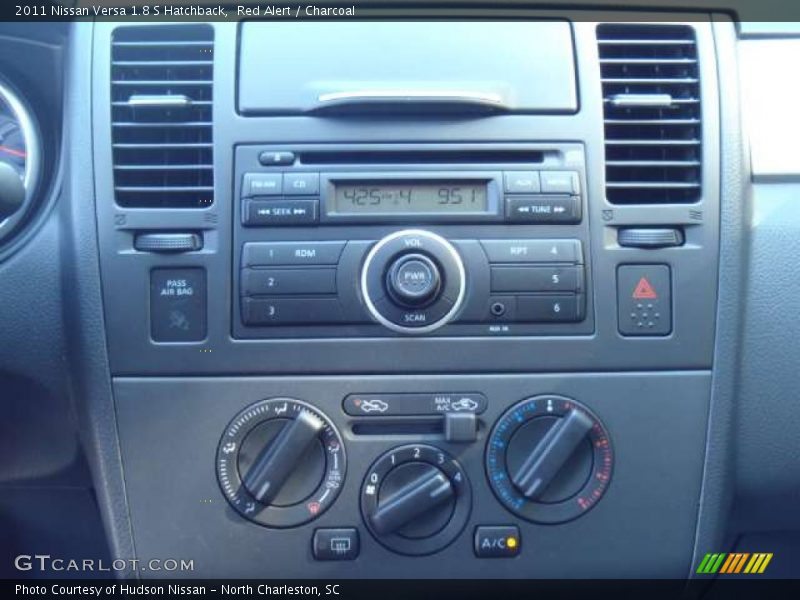 Red Alert / Charcoal 2011 Nissan Versa 1.8 S Hatchback