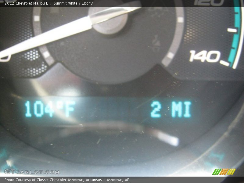 Summit White / Ebony 2012 Chevrolet Malibu LT