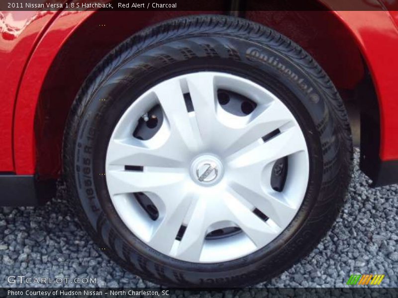 Red Alert / Charcoal 2011 Nissan Versa 1.8 S Hatchback