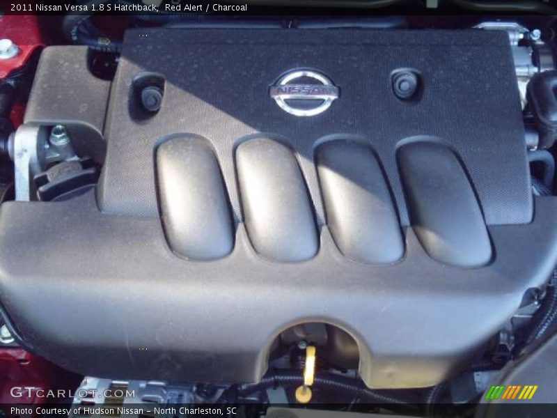 Red Alert / Charcoal 2011 Nissan Versa 1.8 S Hatchback