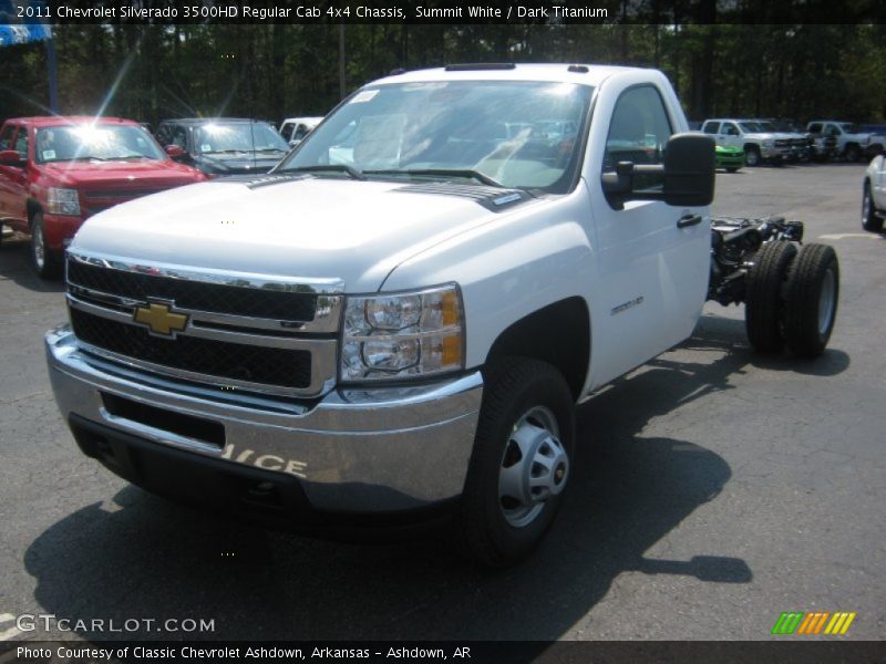 Summit White / Dark Titanium 2011 Chevrolet Silverado 3500HD Regular Cab 4x4 Chassis