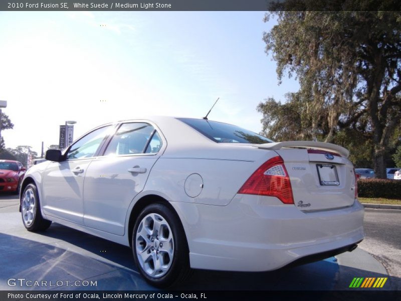 White Suede / Medium Light Stone 2010 Ford Fusion SE