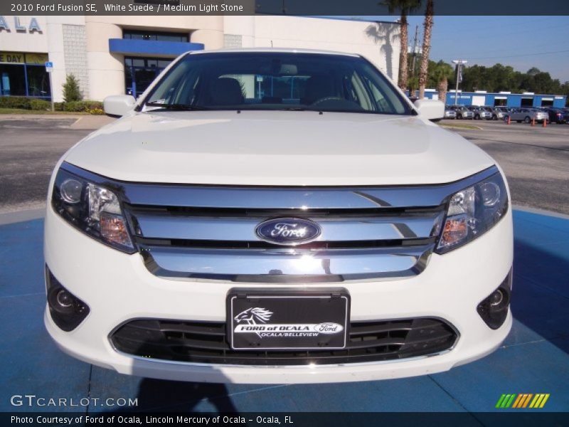 White Suede / Medium Light Stone 2010 Ford Fusion SE