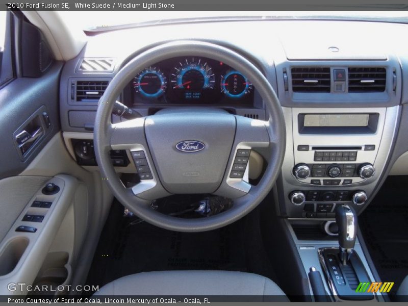 White Suede / Medium Light Stone 2010 Ford Fusion SE