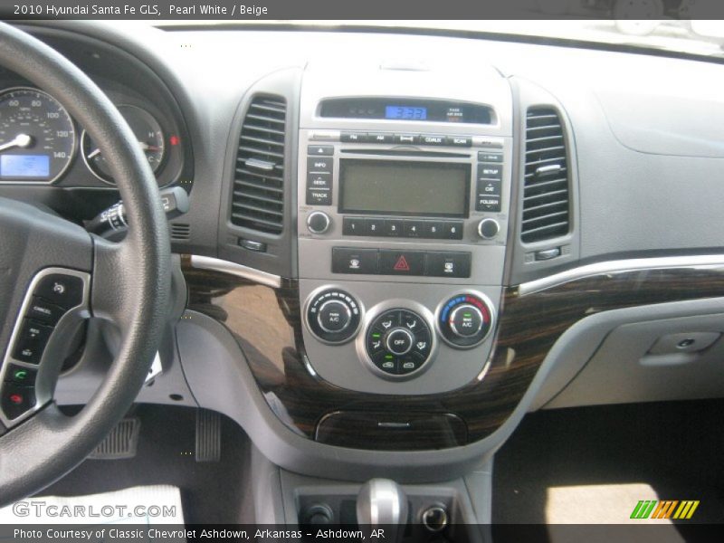 Pearl White / Beige 2010 Hyundai Santa Fe GLS