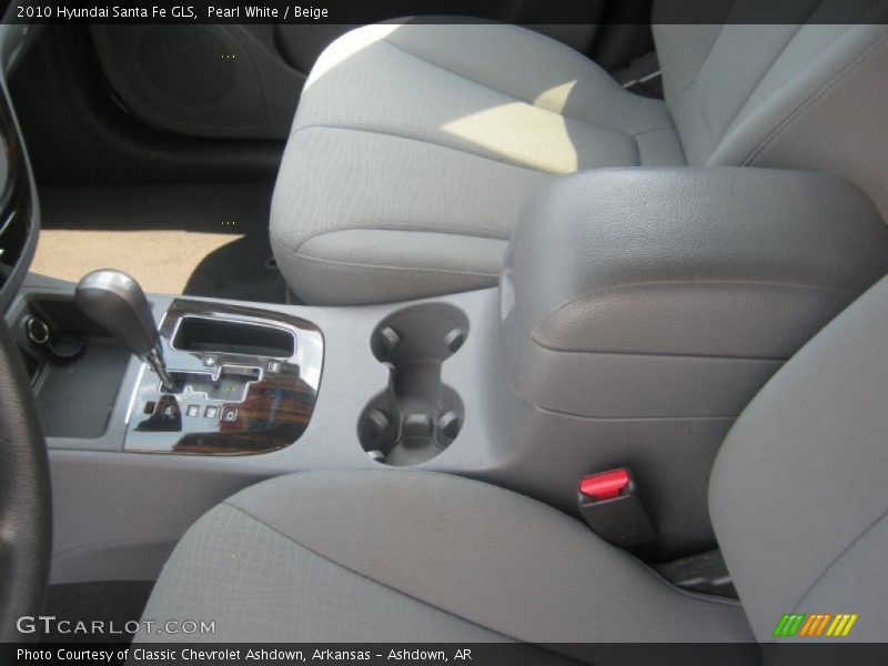 Pearl White / Beige 2010 Hyundai Santa Fe GLS