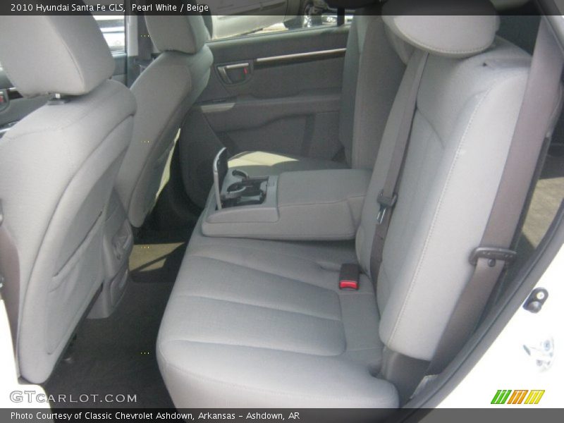 Pearl White / Beige 2010 Hyundai Santa Fe GLS