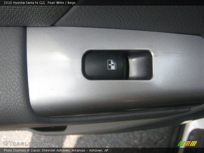 Pearl White / Beige 2010 Hyundai Santa Fe GLS