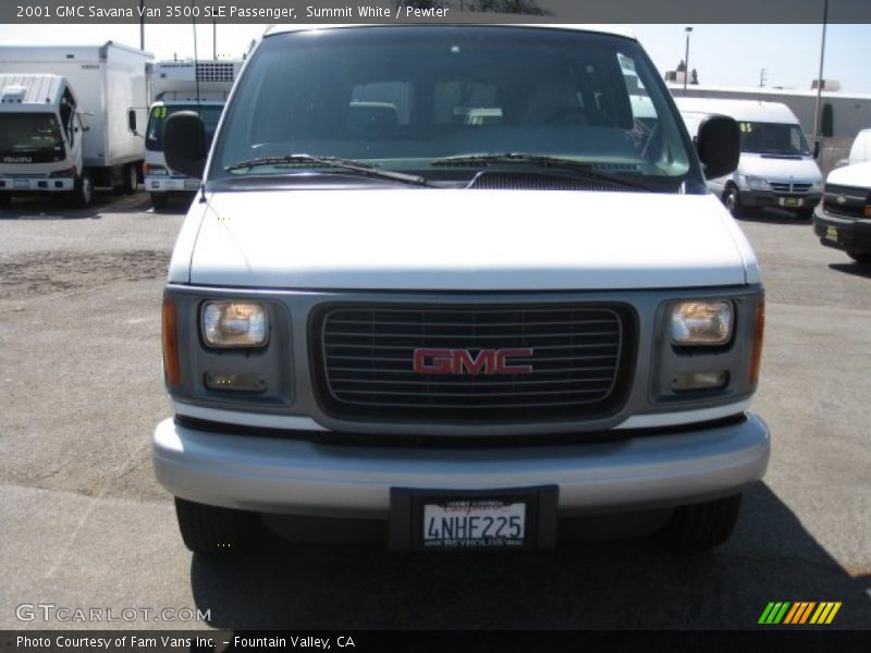 Summit White / Pewter 2001 GMC Savana Van 3500 SLE Passenger