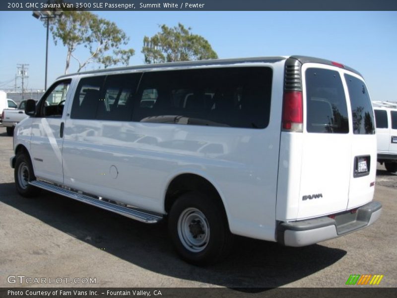 Summit White / Pewter 2001 GMC Savana Van 3500 SLE Passenger