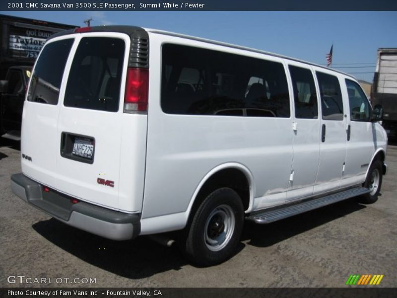 Summit White / Pewter 2001 GMC Savana Van 3500 SLE Passenger