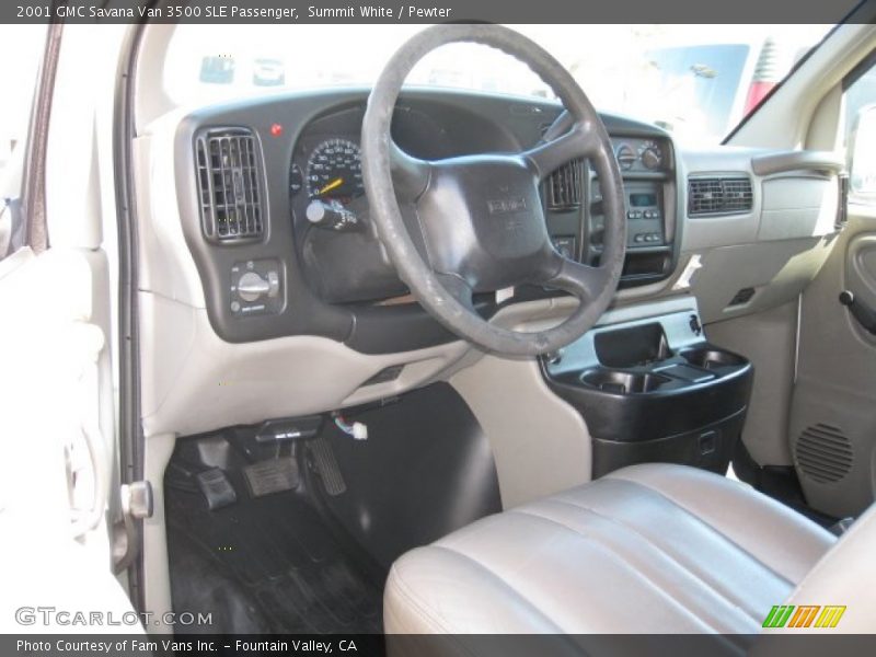 Summit White / Pewter 2001 GMC Savana Van 3500 SLE Passenger