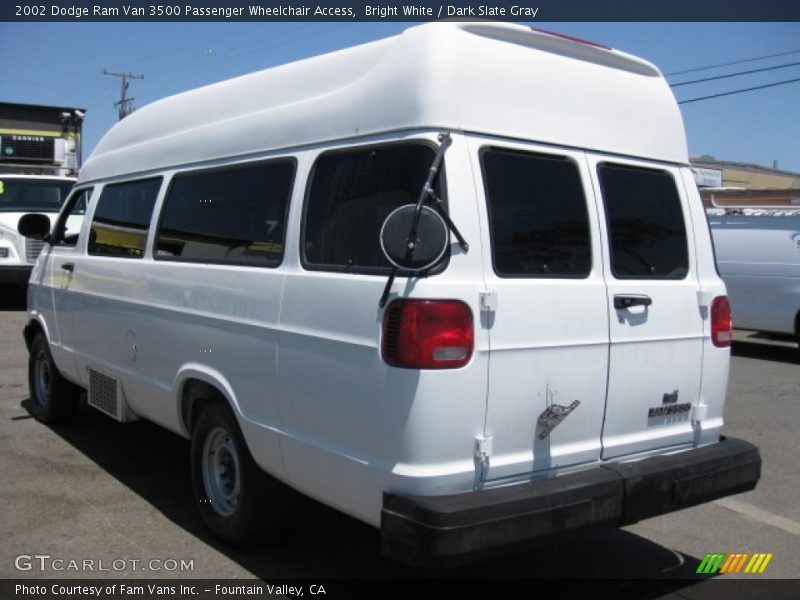 Bright White / Dark Slate Gray 2002 Dodge Ram Van 3500 Passenger Wheelchair Access
