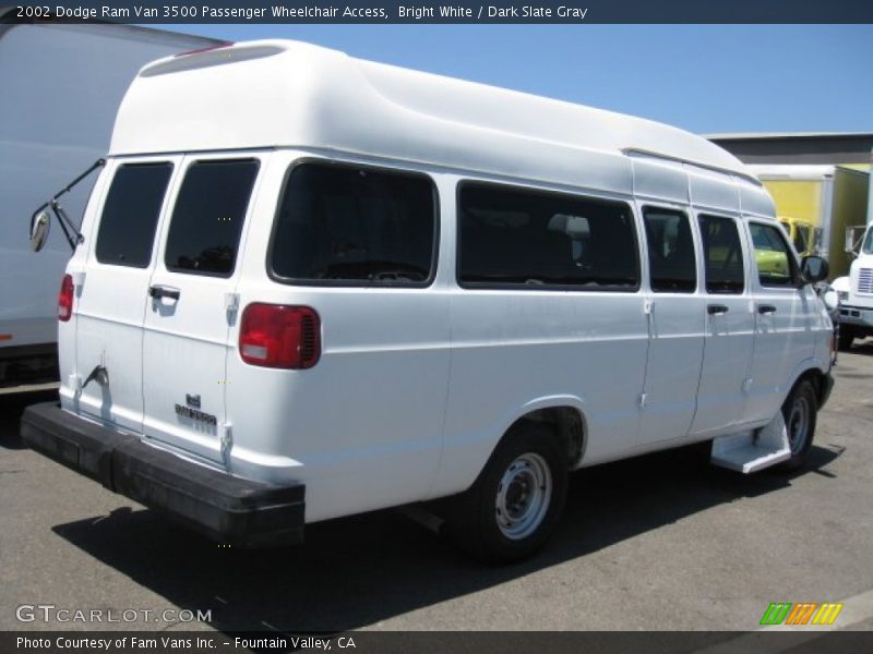 Bright White / Dark Slate Gray 2002 Dodge Ram Van 3500 Passenger Wheelchair Access