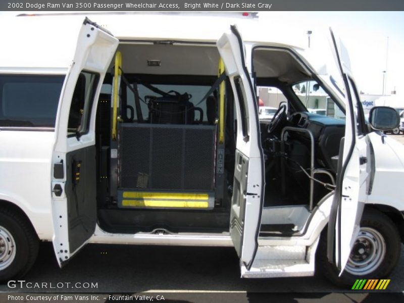 Bright White / Dark Slate Gray 2002 Dodge Ram Van 3500 Passenger Wheelchair Access
