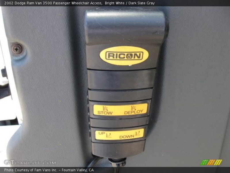 Bright White / Dark Slate Gray 2002 Dodge Ram Van 3500 Passenger Wheelchair Access