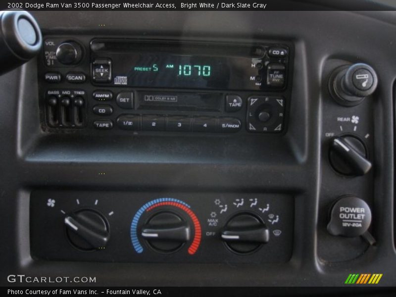 Bright White / Dark Slate Gray 2002 Dodge Ram Van 3500 Passenger Wheelchair Access