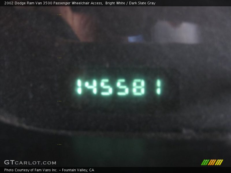 Bright White / Dark Slate Gray 2002 Dodge Ram Van 3500 Passenger Wheelchair Access