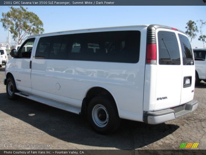 Summit White / Dark Pewter 2001 GMC Savana Van 3500 SLE Passenger